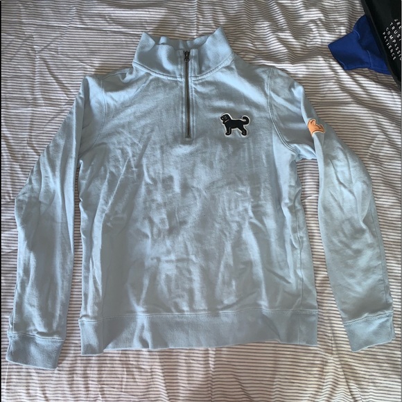 The Black Dog Tops - blue black dog zip up